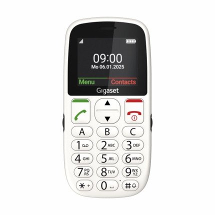 Gigaset GL395 Telefono Movil para Mayores Pantalla 2.2" - IP44 - Base de Carga - Color Blanco