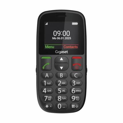 Gigaset GL395 Telefono Movil para Mayores Pantalla 2.2" - IP44 - Base de Carga - Color Negro