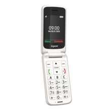 Gigaset GL595 Telefono Movil para Mayores Pantalla 2.8" -Tipo Concha - IP44 - Base de Carga - Color Blanco