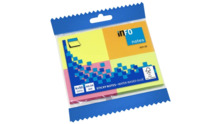Global Notes inFO Brillant Pack de 4 Blocs de 50 Notas Adhesivas 50 x 40mm - Certificacion FSCÃ¢âÂ¢ - Colores Amarillo, Naranj