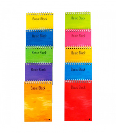 Golden Cuaderno Espiral Superior 12º Apaisado 80 Hojas 60gr Cuadricula - Tapa Plastificada - Margen Remarcado - Colores Surtidos