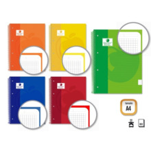 Golden Extra Cuaderno Espiral A4 80 Hojas 90grs Cuadricula 5x5 - Hojas Microperforadas con Banda de Color - Tapa Extradura Forra