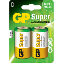 GP Pack de 2 Pilas Super Alcalinas LR20 D 1.5V