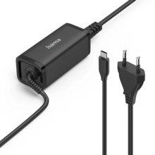 Hama Essential Fuente de Alimentacion Universal para Portatil - Potencia 65W - Voltaje 5-20V - Cable de Entrada 1.2m - Cable de