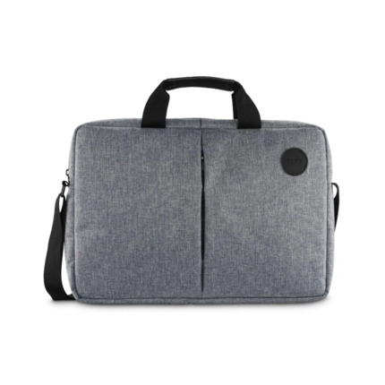 Hama Genua Maletin para Portatiles hasta 15.6" - Poliester - Bandolera Ajustable - Bolsillo Frontal - 42.5x5x31cm - Color Gris