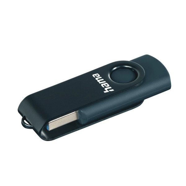 Hama Rotate Memoria Pendrive USB 3.0 - 256GB de Capacidad - 90Mb/s de Transferencia - Tapa Giratoria - Cuerpo Metalico - Color A