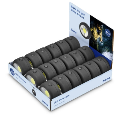 Hama W140 Lamparas LED de Trabajo - Iman - Gancho Desplegable - Color Negro