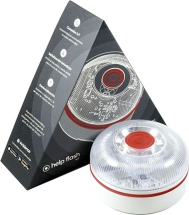 Help Flash IoT Baliza de Señalizacion de Emergencia V16 Conectada con DGT - Proteccion IP54 - Datos hasta Enero 2038