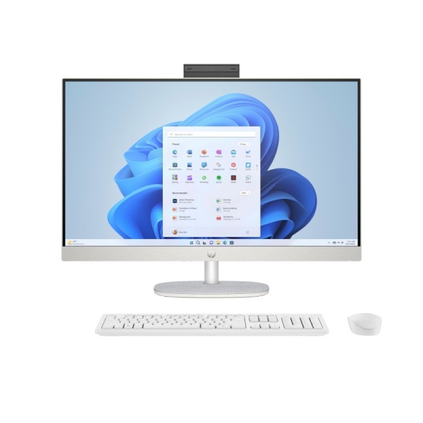 HP 27-cr0090ns All-in-One Intel Core i5-1335U - 16GB DDR5 - 512GB SSD - 27" - Color Blanco + Teclado QWERTY (ES) y Raton