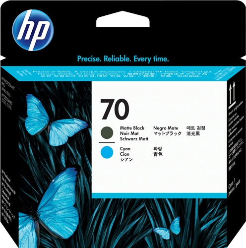 HP 70 Negro Mate/Cyan Cabezal de Impresion Original - C9404A