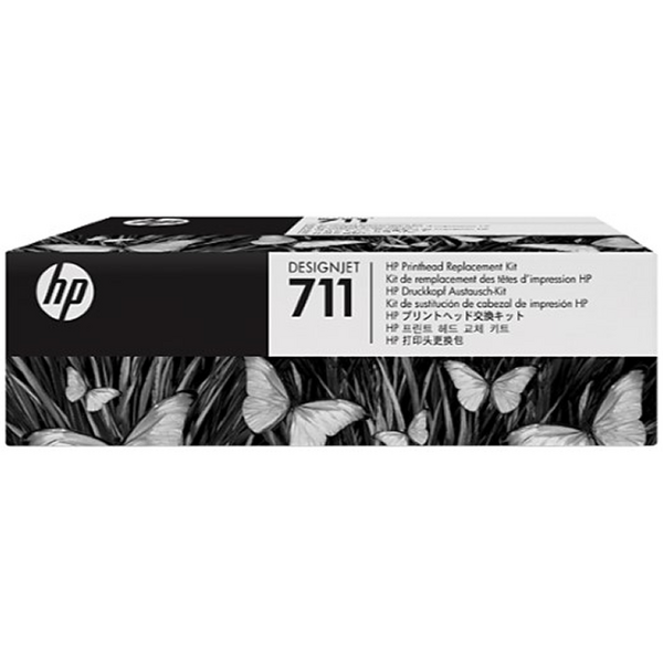 HP 711 Cabezal de Impresion Original + Pack de 4 Cartuchos de Tinta - C1Q10A