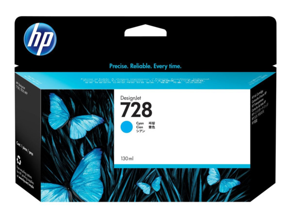 HP 728 Cyan Cartucho de Tinta Original - F9J67A