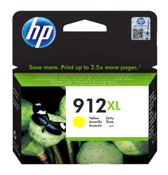 HP 912XL Amarillo Cartucho de Tinta Original - 3YL83AE