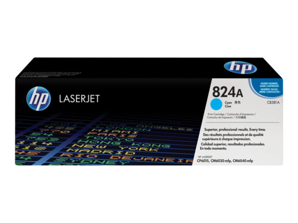 HP CB381A Cyan Cartucho de Toner Original - 824A