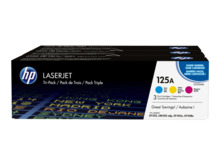 HP CB541A/CB542A/CB543A Pack de 3 Cartuchos de Toner Originales - 125A