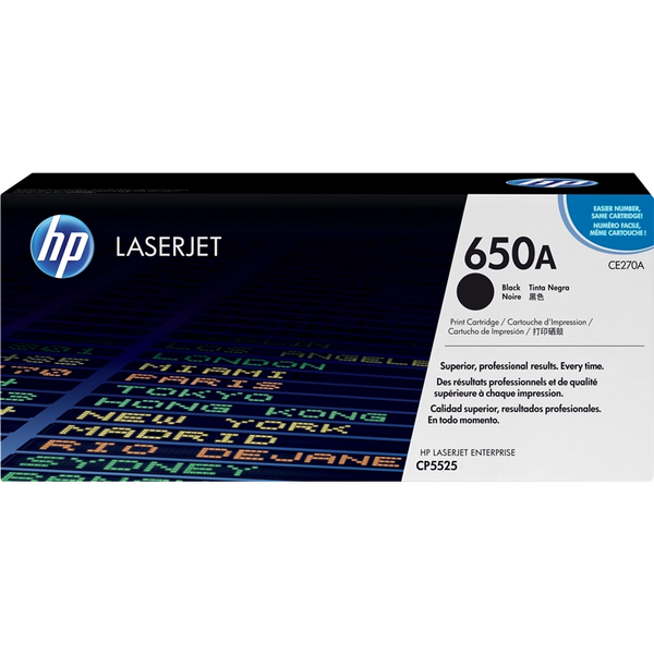 HP CE270A Negro Cartucho de Toner Original - 650A