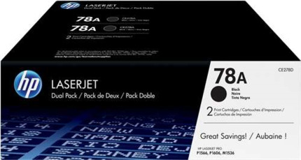 HP CE278A Negro Pack de 2 Cartuchos de Toner Originales - 78A