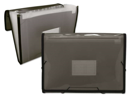 Ingraf Carpeta Frame Fuelle 13 Bolsillos - Polipropileno Translucido - Gomas y Solapas - Tamaño A4