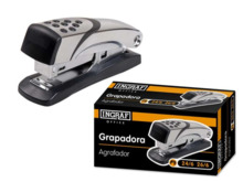 Ingraf N4 Grapadora Metalica - Cuerpo Metalico con Adornos en Plastico - Recubrimiento de Goma Antideslizante - Compatible con G