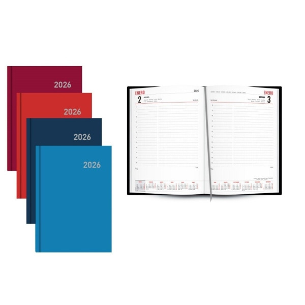 Ingraf Paris Agenda Anual - Dia Pagina - Viernes, Sabado y Domingo misma Pagina - TamaÃ±o 15x21cm - Colores Surtidos