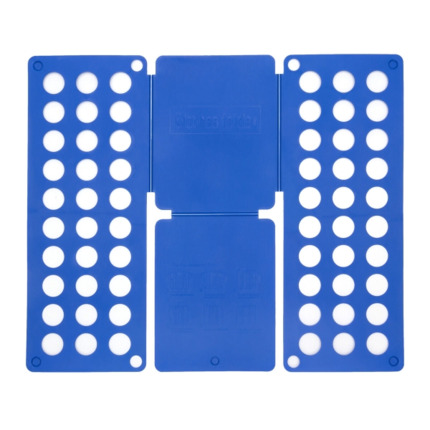 Innovagoods Doblador de Ropa - Polipropileno - Plegable - Uso Sencillo - Compacto - 24x59x1cm - Color Azul