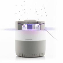 Innovagoods KL Silen Lampara USB Antimosquitos por Succion - Luz LED UV - Silenciosa - Alcance hasta 50m2 - Facil Limpieza - 12x