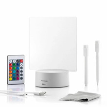 Innovagoods Lemo Tablero de Notas y Mensajes LED - Incluye Cable USB - RGB de Intesidad Regulable - Mando a Distancia - 15x19x9.