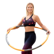 Innovagoods O-Waist Aro de Fitness Desmontable - Recubierto de Espuma - Multideporte - Diametro Ajustable - Polipropileno - Colo