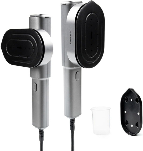 Innovagoods Plancha de Vapor Vertical 2 en 1 de Viaje - Potencia 1200W - Doble Orientacion - Vapor Continuo de 10 g/min - Deposi