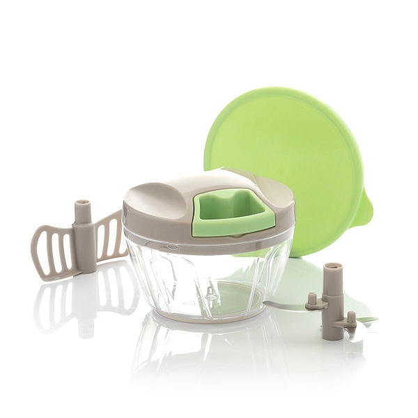 Innovagoods Spinop Mini Picadora Manual - Capacidad 400ml - Incluye Accesorios - Facil Limpieza - Compacto y Ligero - 2.5x9.5x12