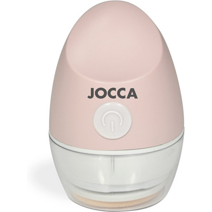 Jocca Huevo Maquillador Electrico - Vibracion Lenta para Fluido y Rapida para Polvos - 3 Discos de Repuesto