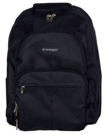 Kensington Mochila Sp25 para Portatiles - Alta Resistencia - Proteccion para Portatil - Capacidad Hasta 15,6" - Correas Acolchadas - Varios Bolsillos - Color Negro