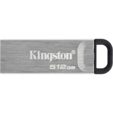 Kingston DataTraveler Kyson Memoria USB 512GB - 3.2 Gen 1 - 200 MB/s en Lectura - DiseÃ±o Metalico - Color Plata (Pendrive)
