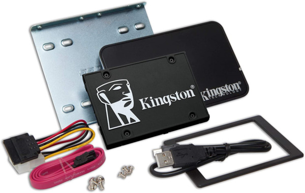 Kingston KC600 Pack Disco Duro Solido SSD 2.5 256GB SATA 3 3D TLC + Kit de Montaje
