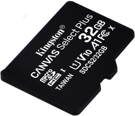 Kingston Tarjeta Micro SDHC 32GB Clase 10 100MB/s Canvas Select Plus