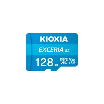 Kioxia Exceria G2 Tarjeta Micro SDXC 128GB UHS-III A1 V30 Clase 10 con Adaptador