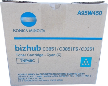 Konica Minolta TNP49 Cyan Cartucho de Toner Original - TNP49C/A95W450