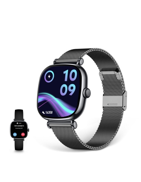 Ksix Iria Reloj Smartwatch Pantalla 1.7" AMOLED - Autonomia hasta 4 dias - Resistencia al Agua IP68 - Color Negro