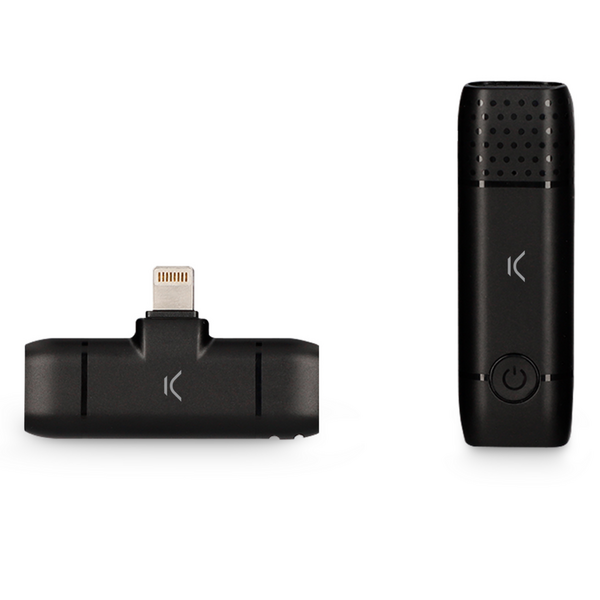 Ksix Microfono Inalambrico Lightning - Autonomia hasta 10h - Hasta 20m Transmision