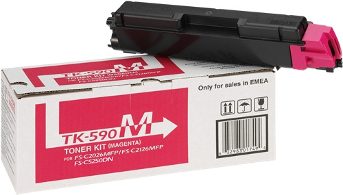 Kyocera TK590 Magenta Cartucho de Toner Original - 1T02KVBNL0/TK590M