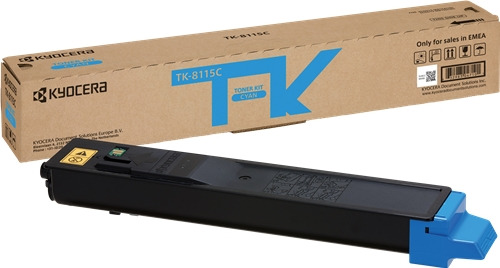 Kyocera TK8115 Cyan Cartucho de Toner Original - 1T02P3CNL0/TK8115C