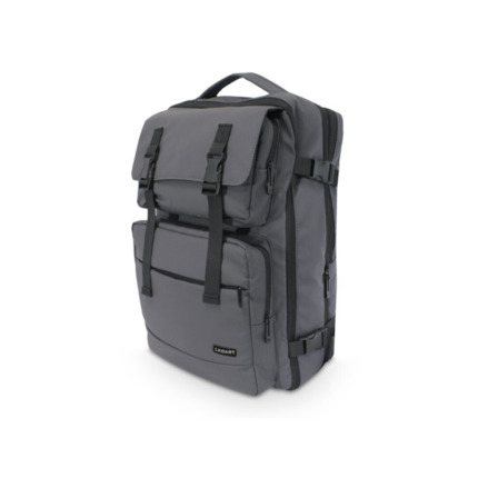 Lagart Mochila Ejecutiva de Viaje 25L Extensible a 40L - Medidas 47x31x22cm - Poliester Oxford 900D Resistente al Agua - Asa Superior, Correas Ergonomicas - Compartimento para Portatil - Compartimento Especial para Ropa con Apertura Total - Color Gris