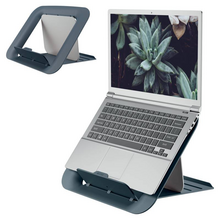 Leitz Ergo Cosy Soporte Ajustable para Portatil - Diseño Ergonomico - Altura Ajustable - Color Gris Terciopelo