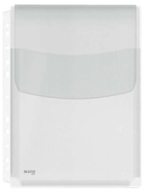 Leitz Pack de 5 Fundas Fuelle con Solapa A4 Multitaladro 11 - Capacidad 200 Hojas - Fabricada en PVC de 170 Micras - Expansibles