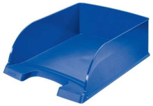 Leitz Plus Jumbo Bandeja Portadocumentos de Gran Capacidad - Formato Vertical A4 - Hasta 8uds Apilables - Color Azul