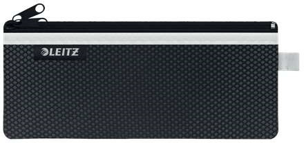 Leitz WOW Bolsa Porta-Todo Mediana 2 Compartimentos - TamaÃ±o 85x6x210mm - Lavable y Duradera - Cierre de Cremallera - Color Neg