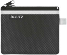 Leitz WOW Bolsa Porta-Todo PequeÃ±a 2 Compartimentos - TamaÃ±o 105x6x140mm - Lavable y Duradera - Cierre de Cremallera - Color N