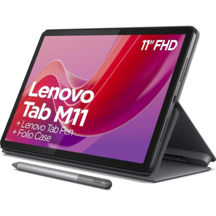 Lenovo Tab M11 Tablet 11" WUXGA + Pen Stylus + Funda - 128GB - RAM 8GB - Camara Trasera 8mp - WiFI, Bluetooth 5.1 - Color Gris