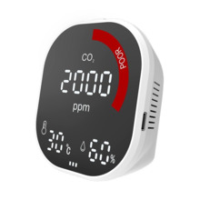 Leotec Medidor de CO2, Temperatura y Humedad con Tecnologia NDIR - Pantalla LCD - Alertas Visuales y Sonoras