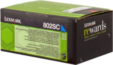 Lexmark CX310/CX410/CX510 Cyan Cartucho de Toner Original - 80C2SC0/80C2SCE/802SC